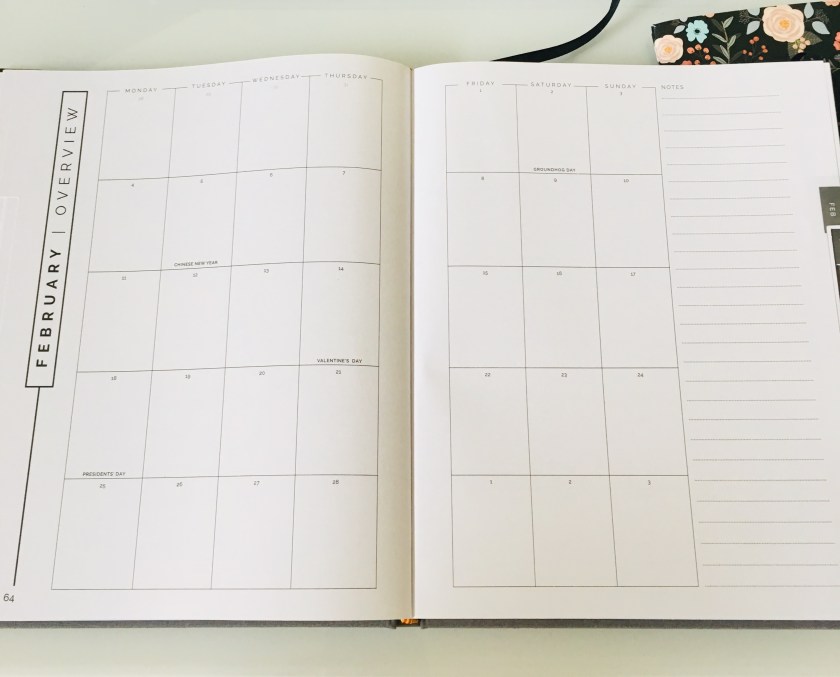 start planner monthly